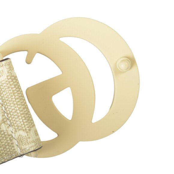 Gucci 100% Leather Double G Buckle Guccisima Print Belt US 44 IT 110 - Picture 4 of 4